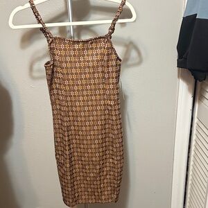 Hippie Rose Brown Floral Mini Dress
